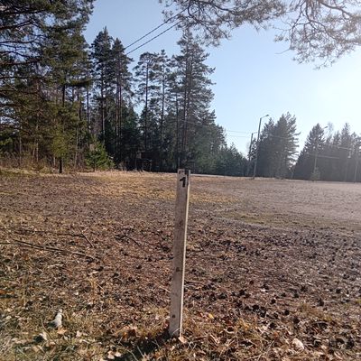 Teet on merkattu valkoisilla kepeillä joissain on myös keltainen nauha ympärillä