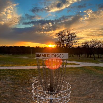 Practice basket overlooking Hole 18