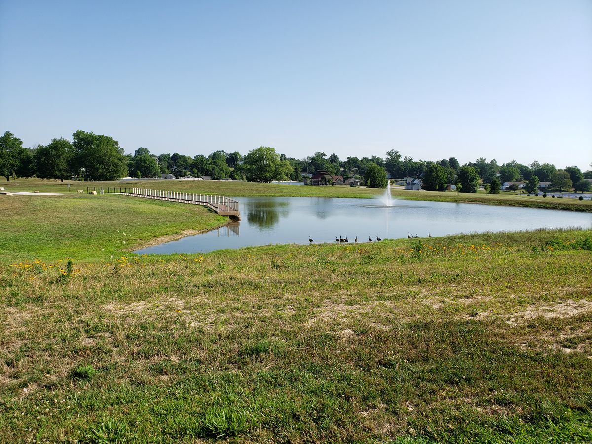 Tripton Park Lake and fountain.