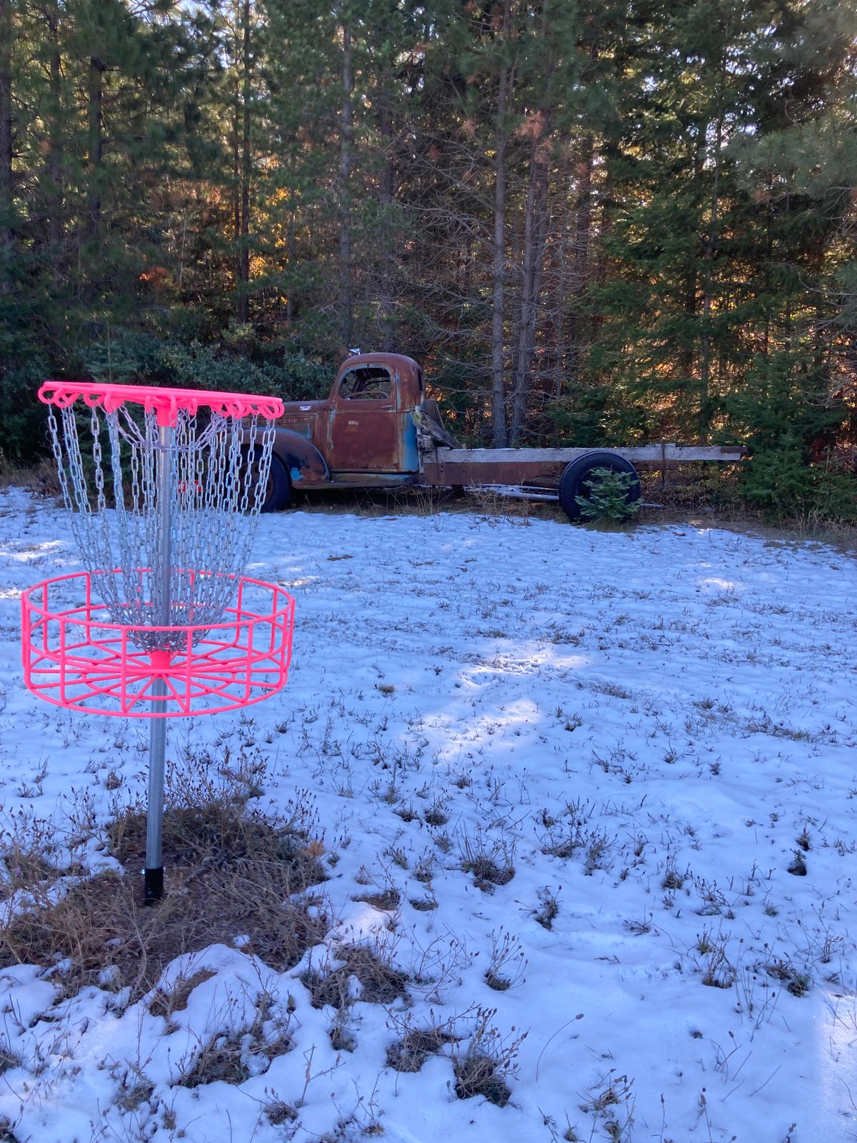 Basket for hole one, really nice El Guapo baskets too