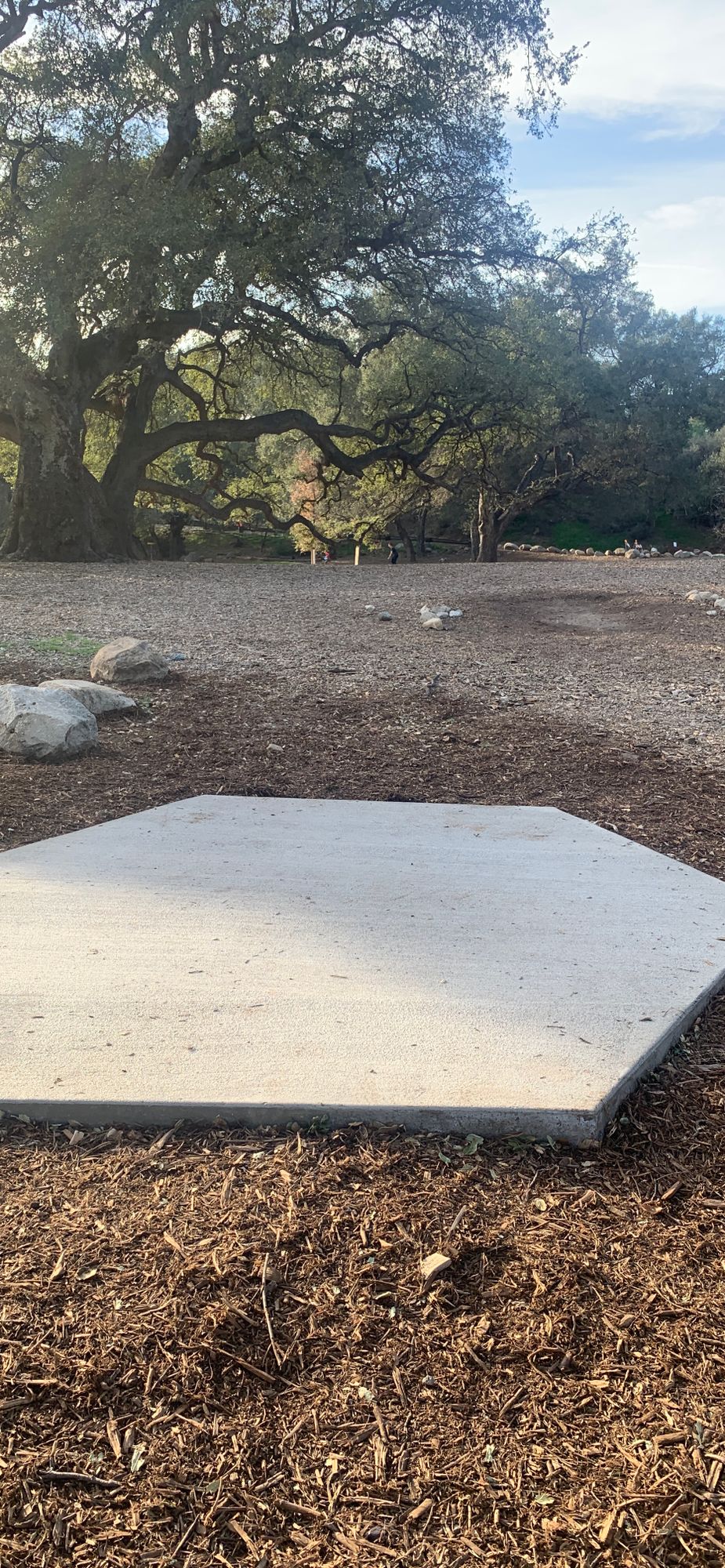New tee pad for hole 1