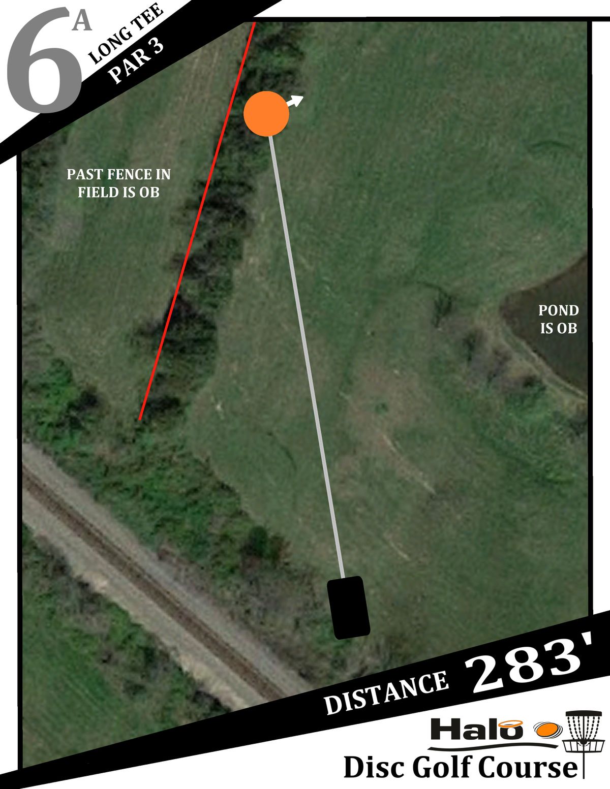 Hole 6 Long Tee Sign