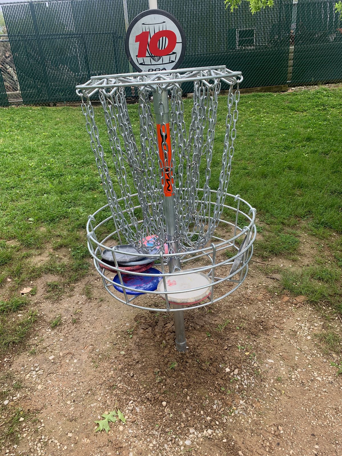 Hole 10. Brand new Mach X basket just installed.