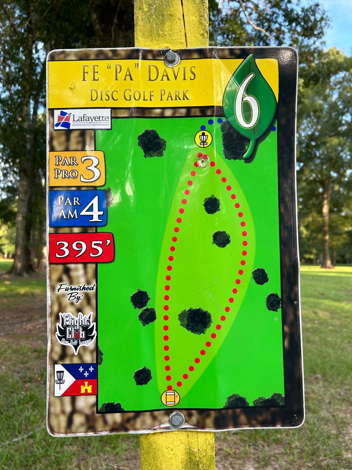 Hole 6 Tee Sign