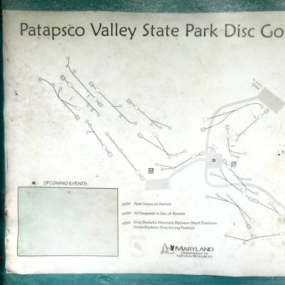 Not the best photo but this hole layout map they had really helped us find teeboxes and baskets