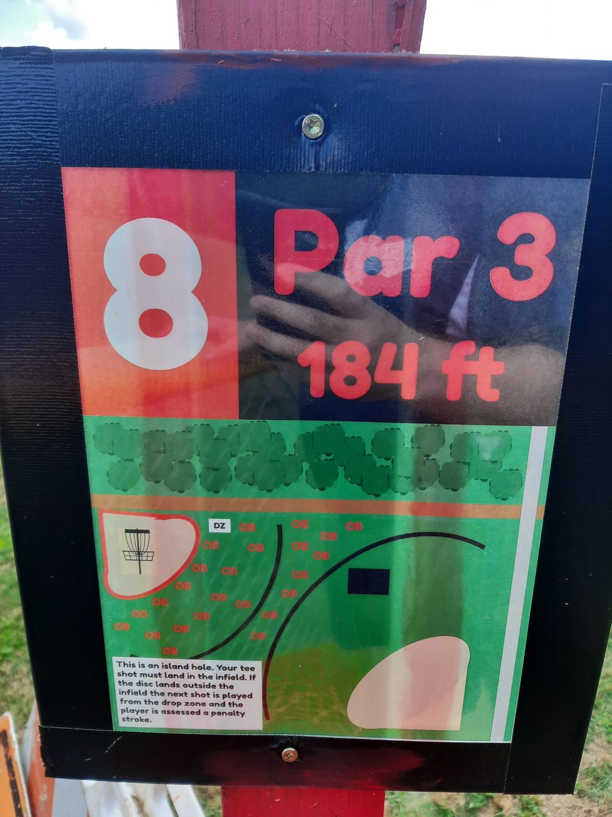 Hole 8 Tee Sign