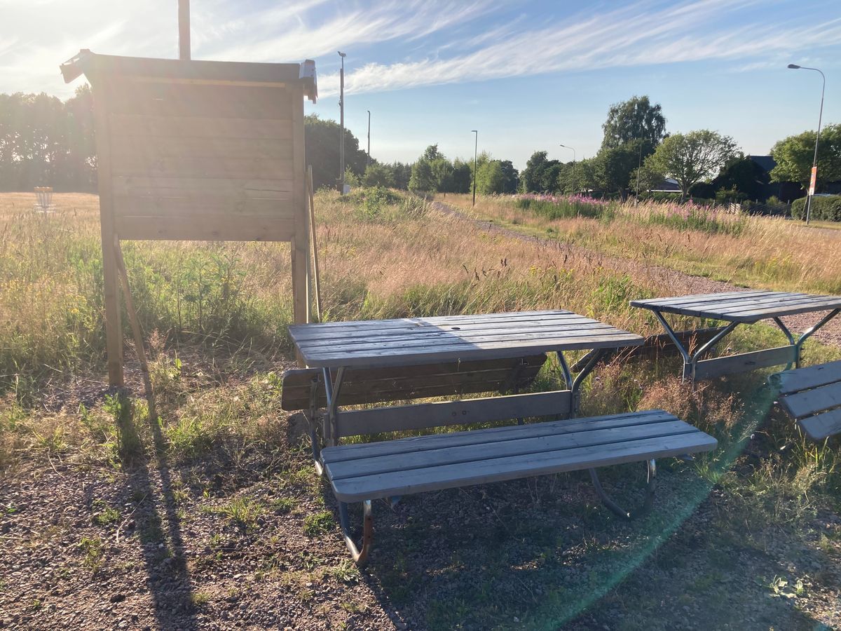 Starten och infoskylten