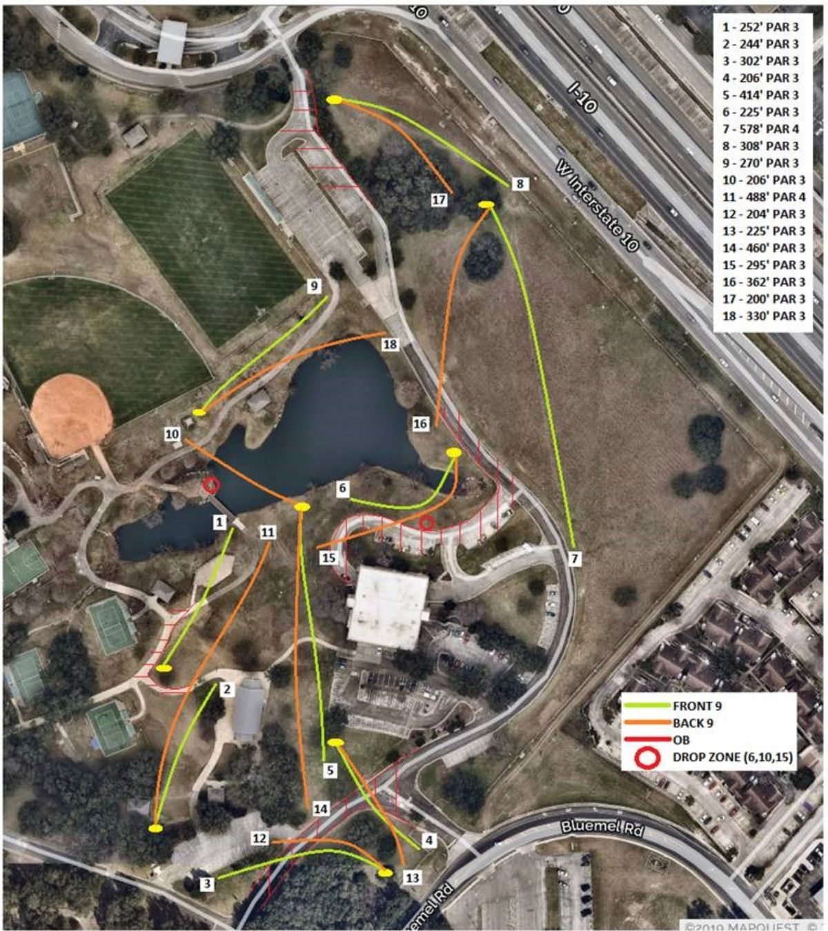 Current course layout