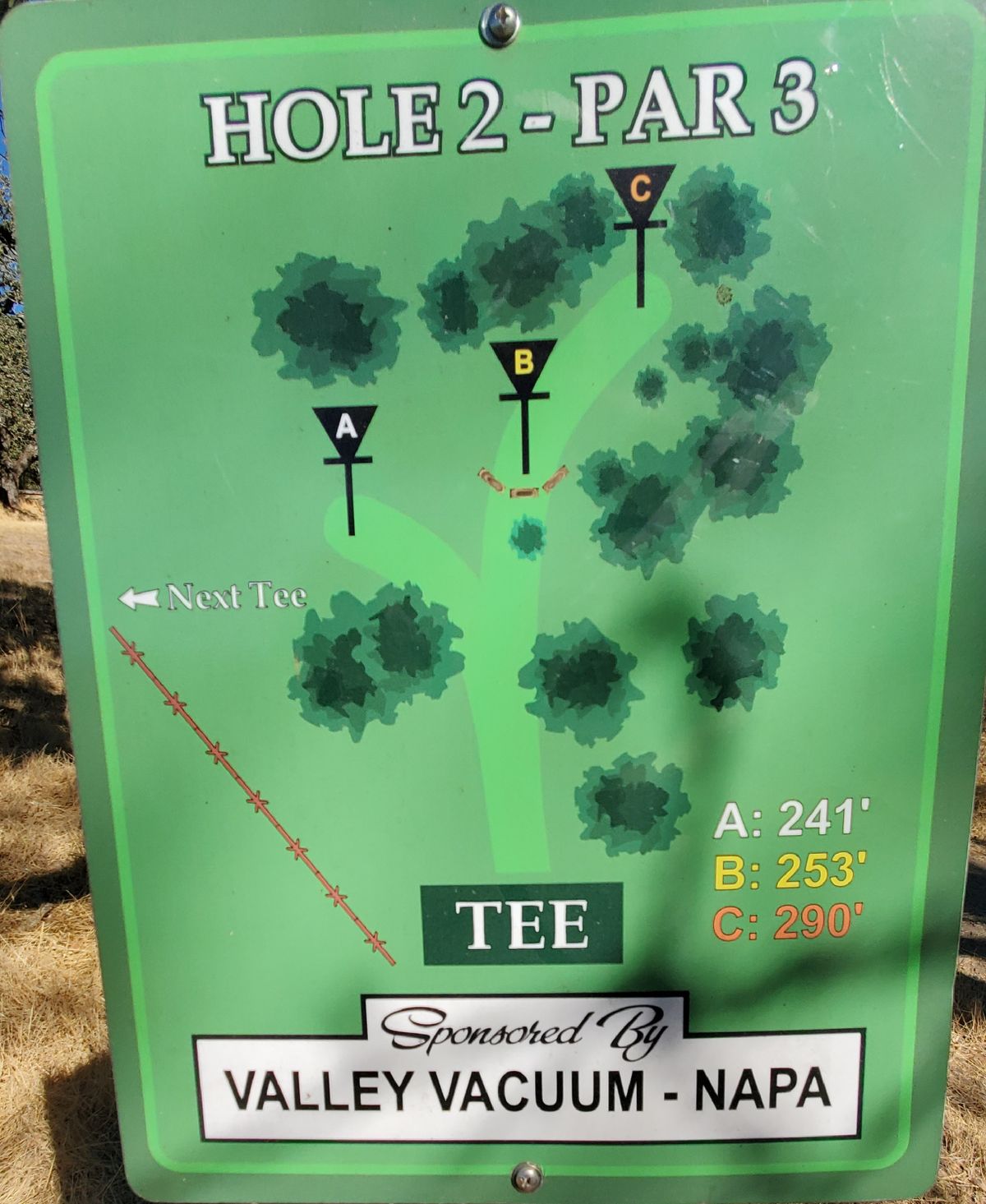 Hole 2 Sign