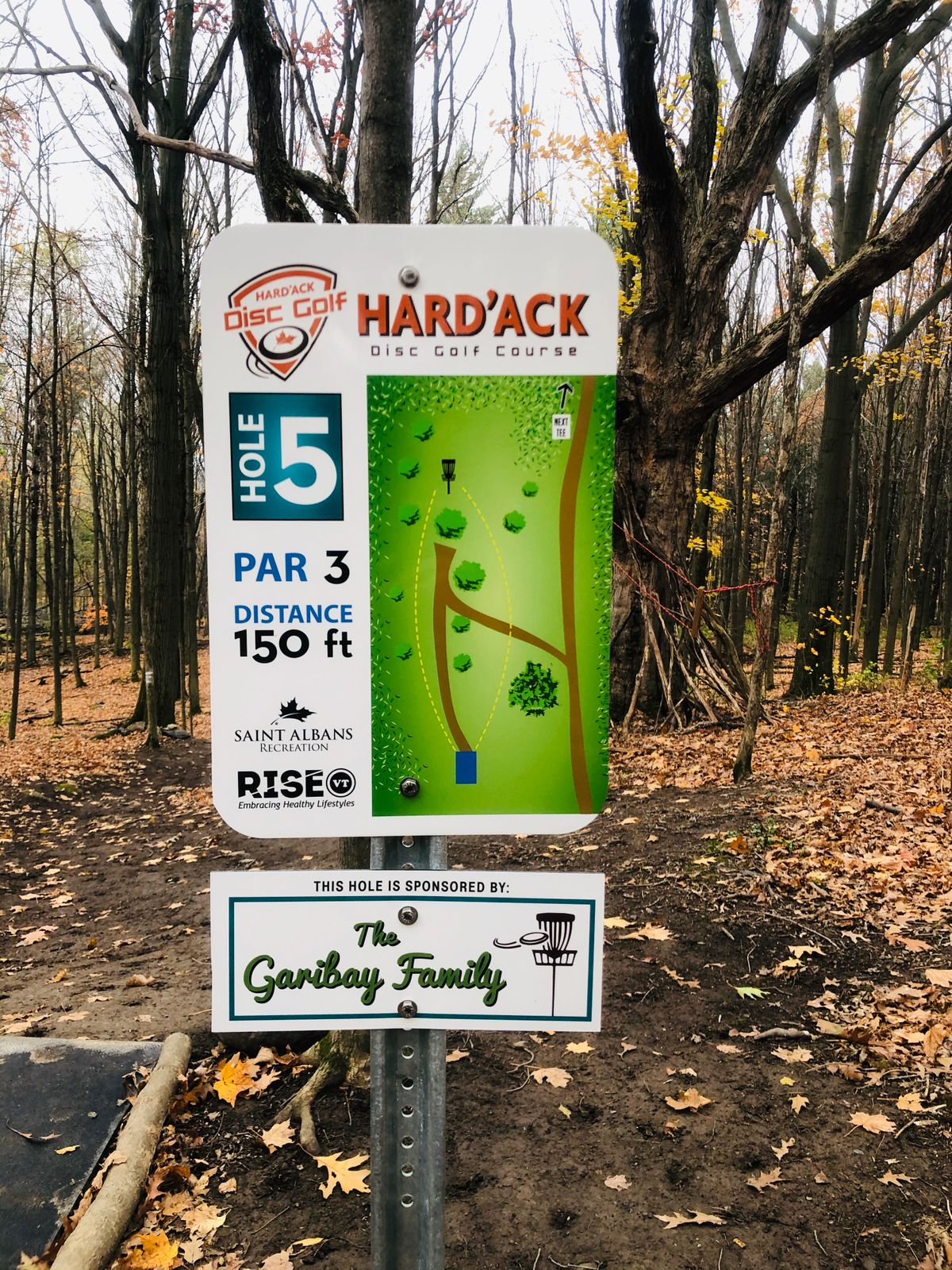 Hole 5 signage