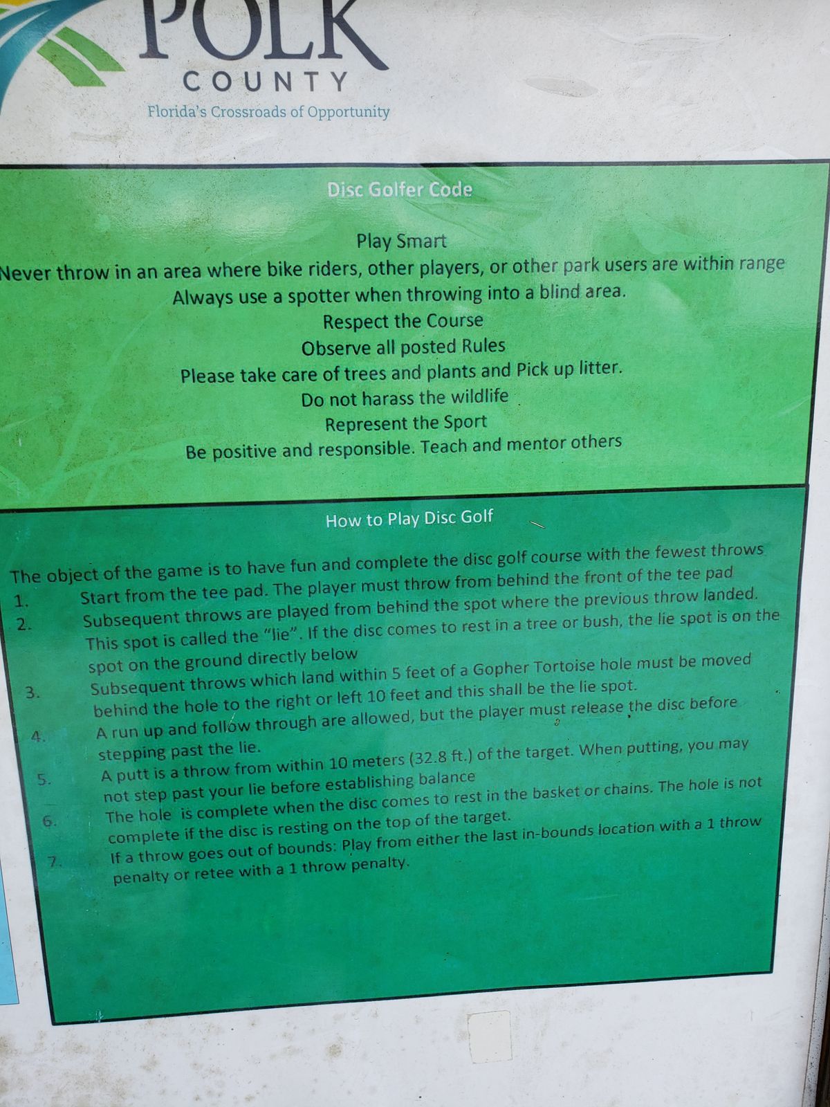 POLK COUNTY DG RULES