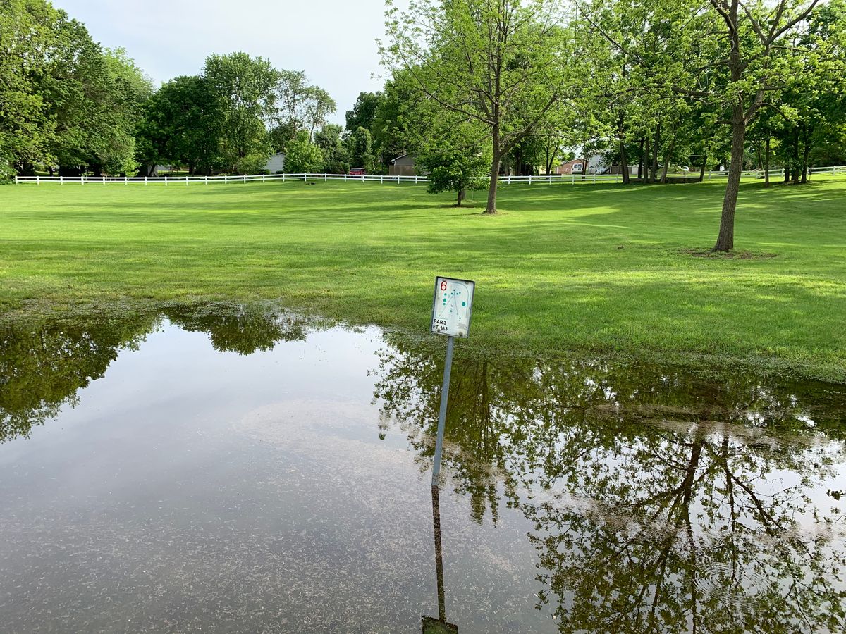 Tee #6...a little unusable after a lot of rain