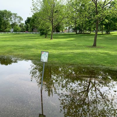 Tee #6...a little unusable after a lot of rain