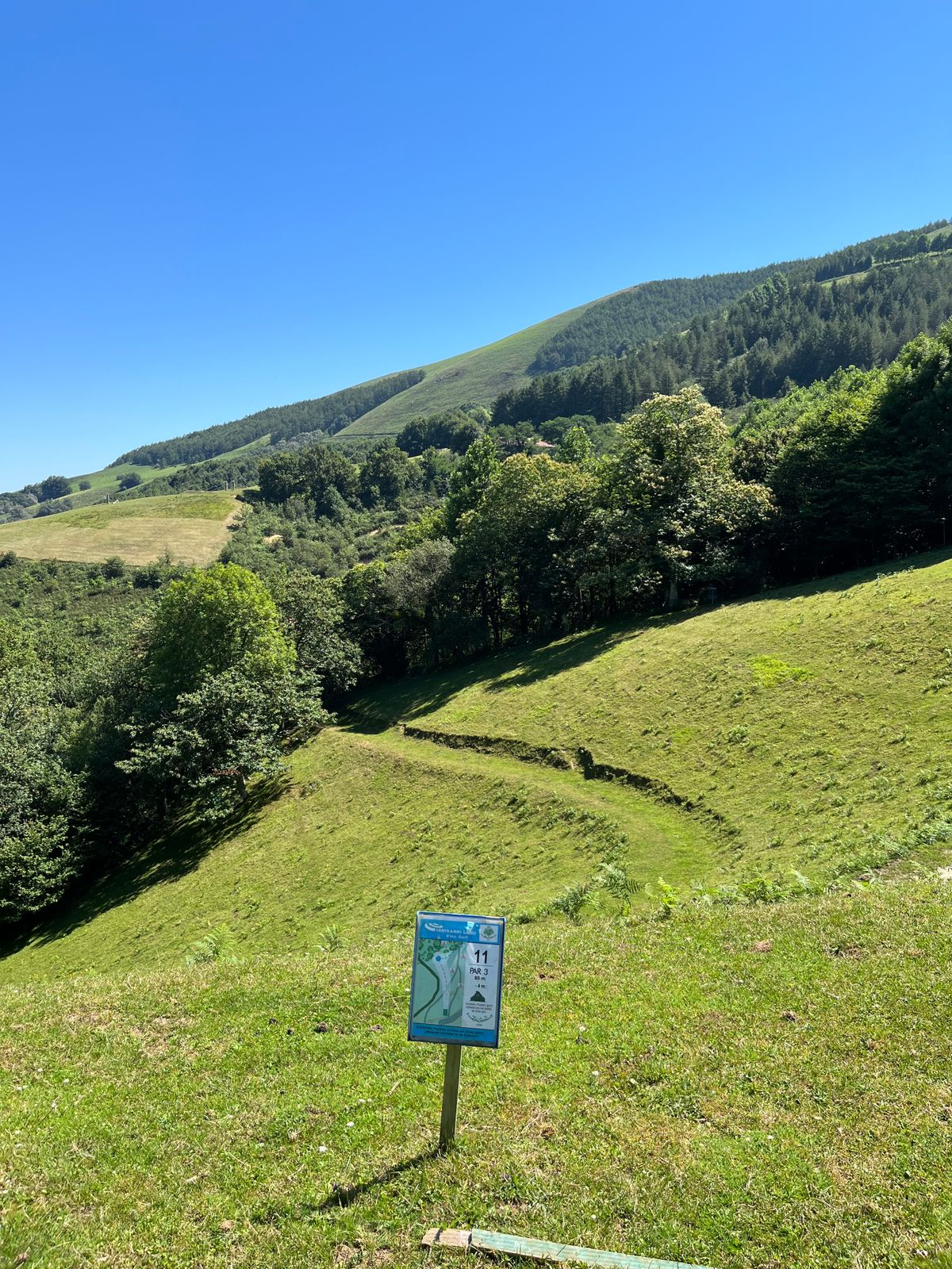 Beautiful hole on a severe slope