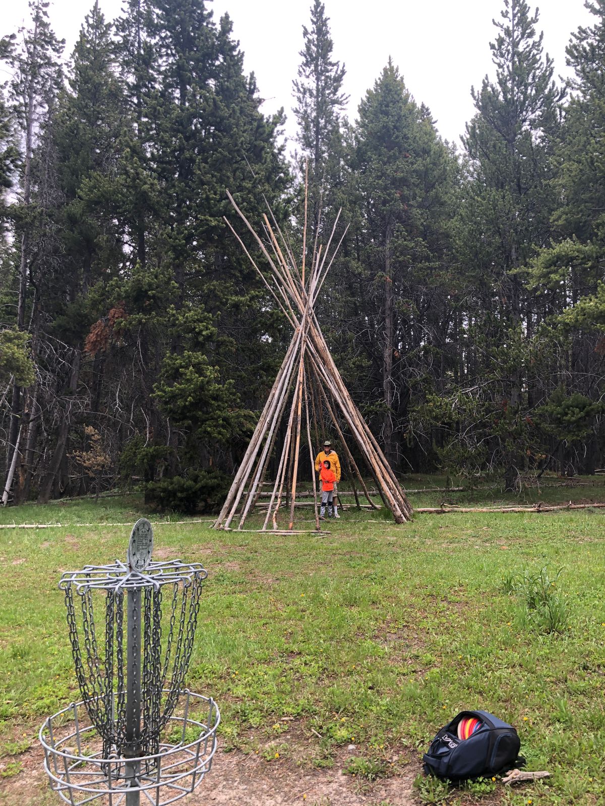 Teepee by basket used for Holes 5/13/15.