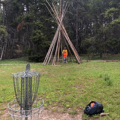 Teepee by basket used for Holes 5/13/15.