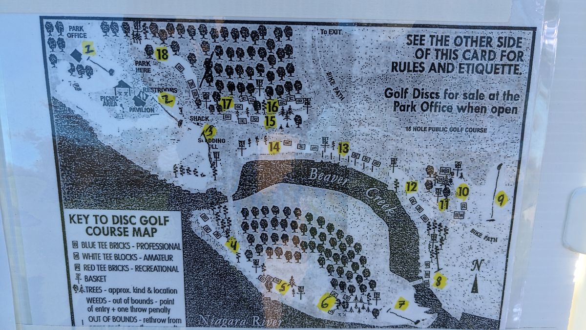 Temporary locations for the first few holes due to construction.