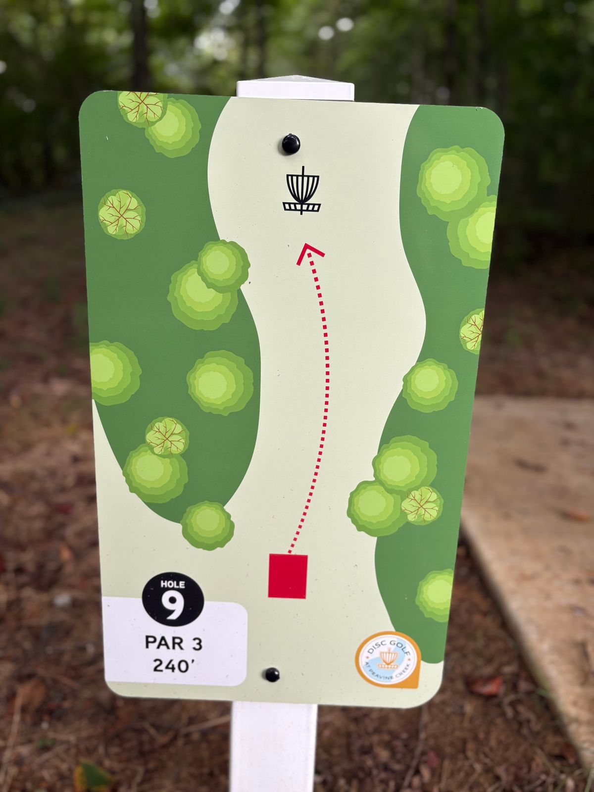 Hole 9 tee sign