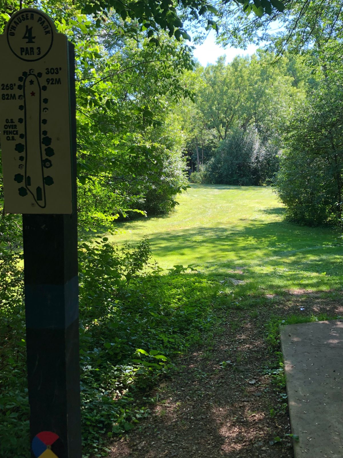 Hole 4 blue pad