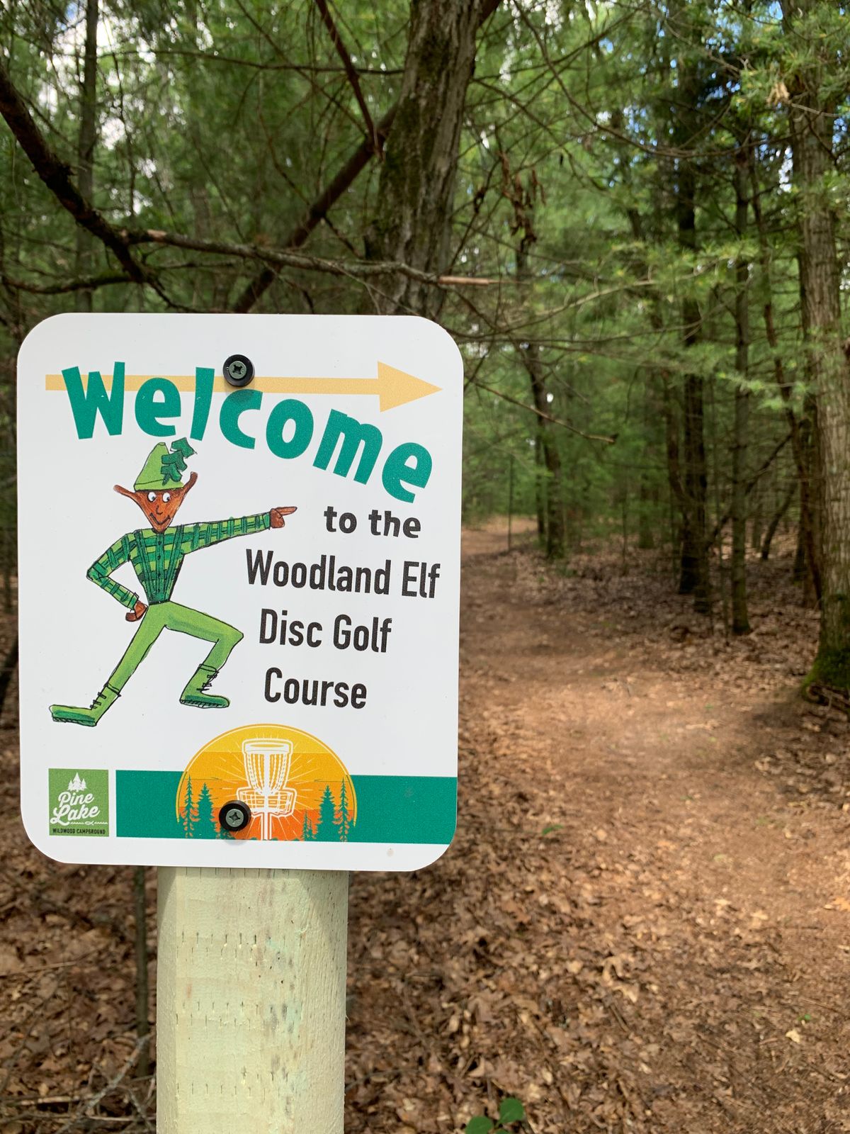 Small entrance sign (about 1/8 mile into the camp road)