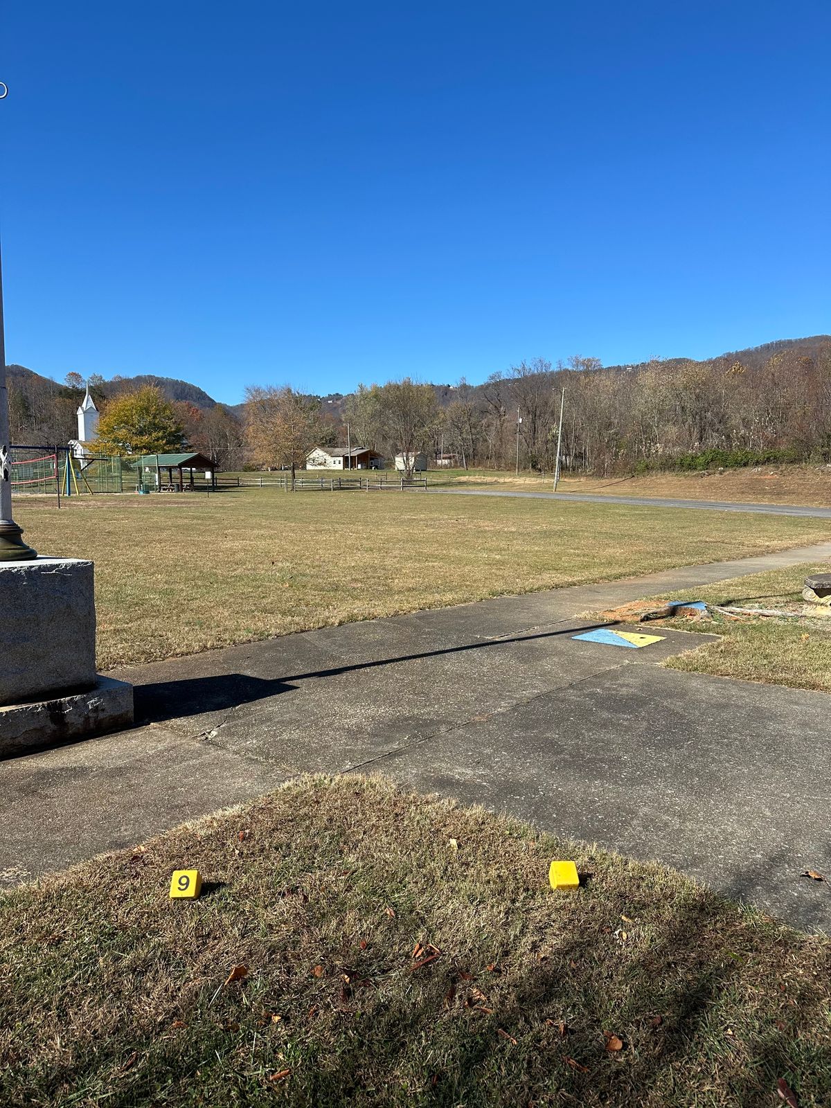 We added some old golf tee box markers to hopefully help the course be easier to navigate