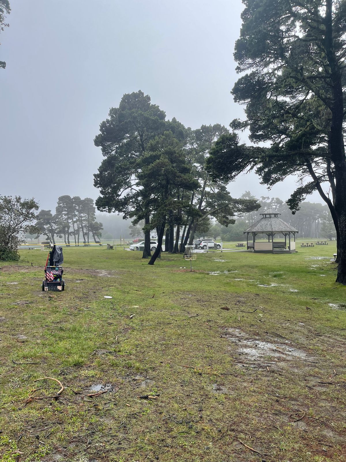Nice course to throw. Dry no wind preferably, lol . It’s the coast enjoy Discgolf!