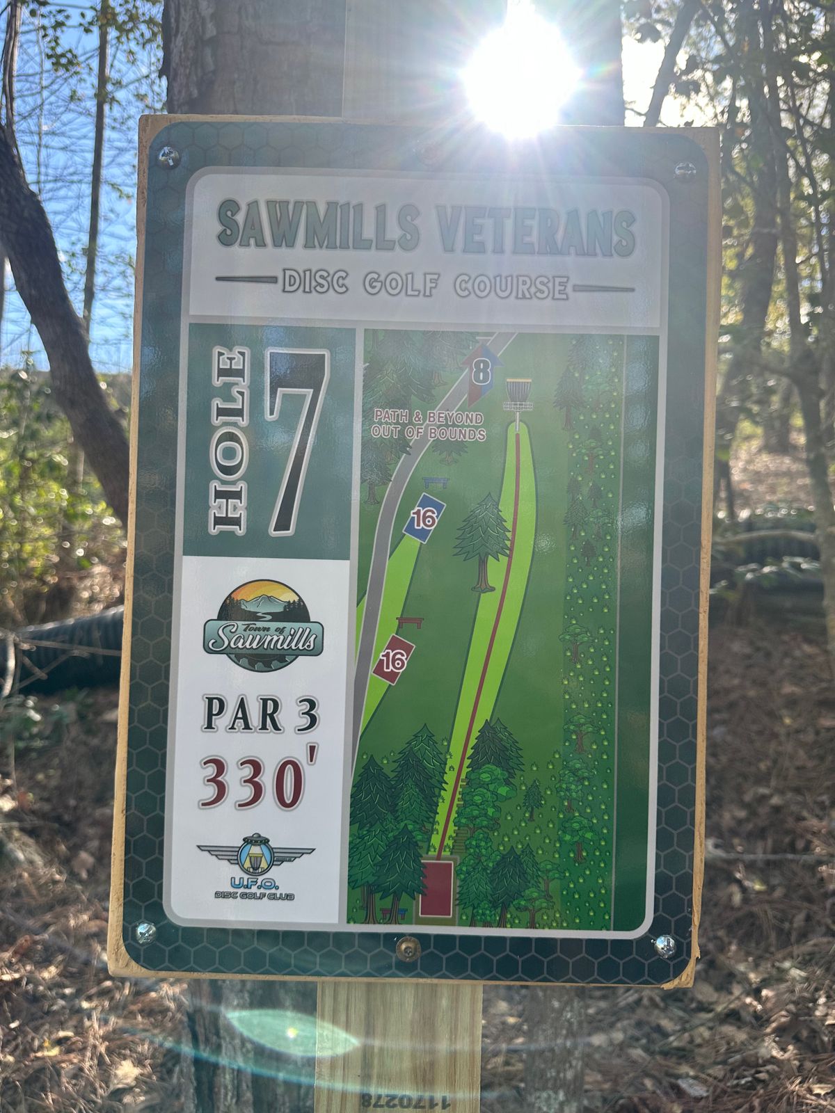 Hole 7 tee sign