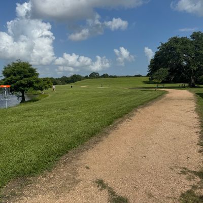 Looking back at hole 8 Tee on the hill.