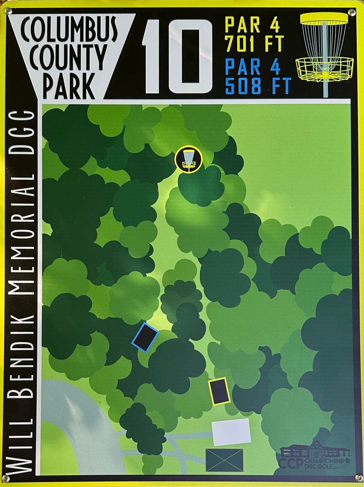 Hole 10 tee sign