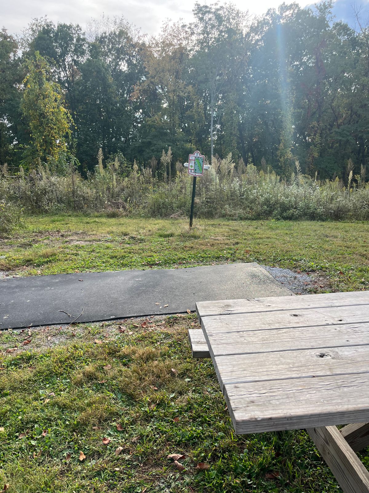 Resting tables all over the course
