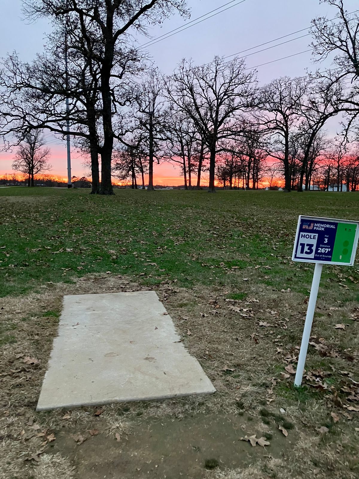Sunset on hole 13