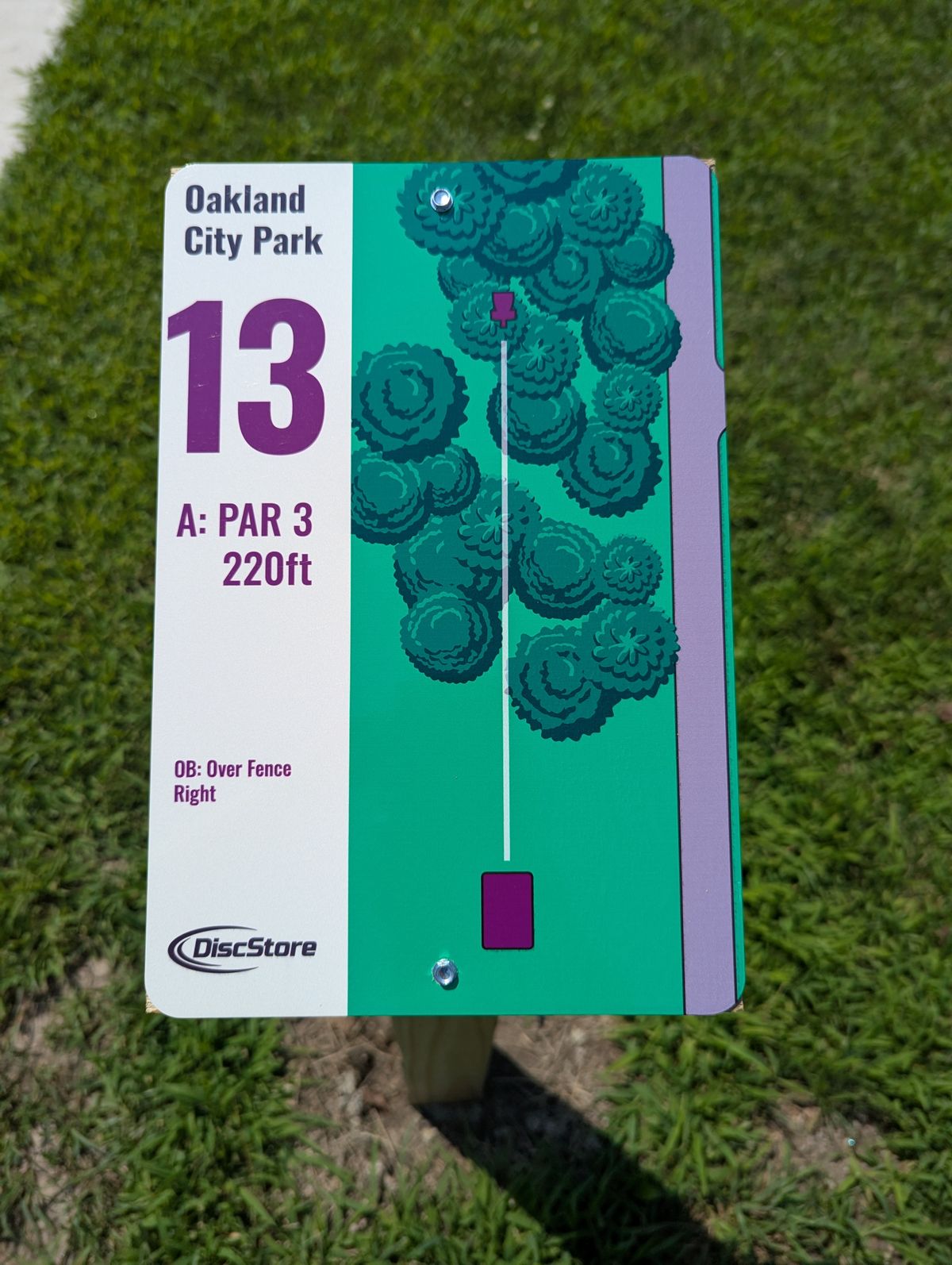 Hole 13 tee sign