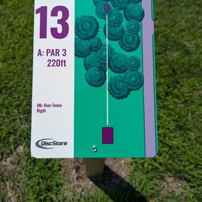Hole 13 tee sign