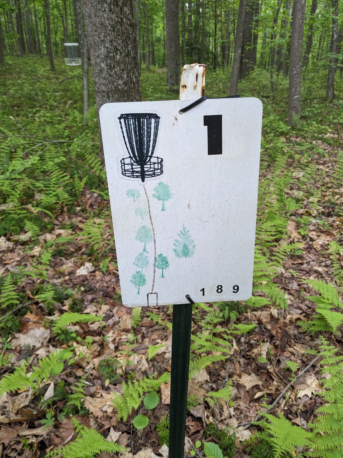Hole 1 signage.