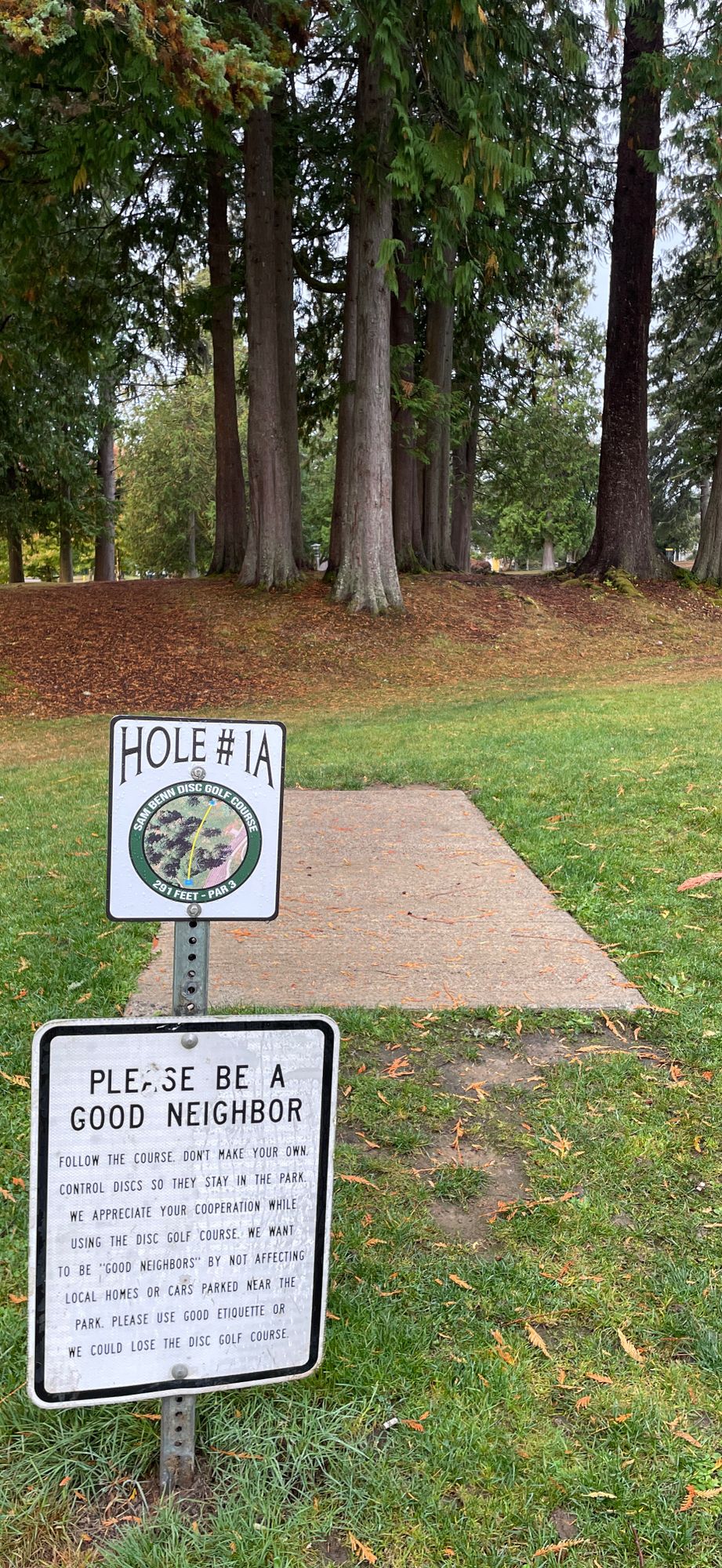 First tee box