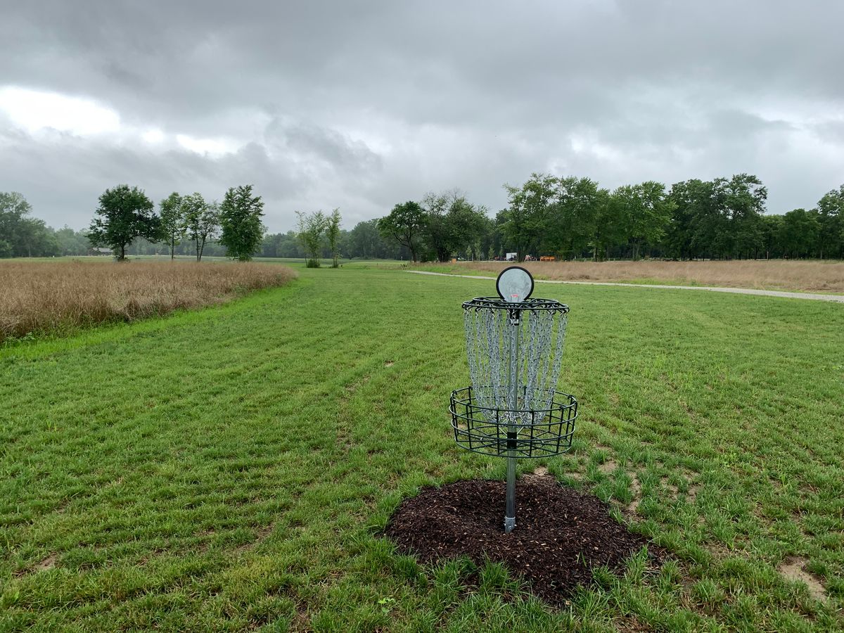 Hole 9 basket to tee