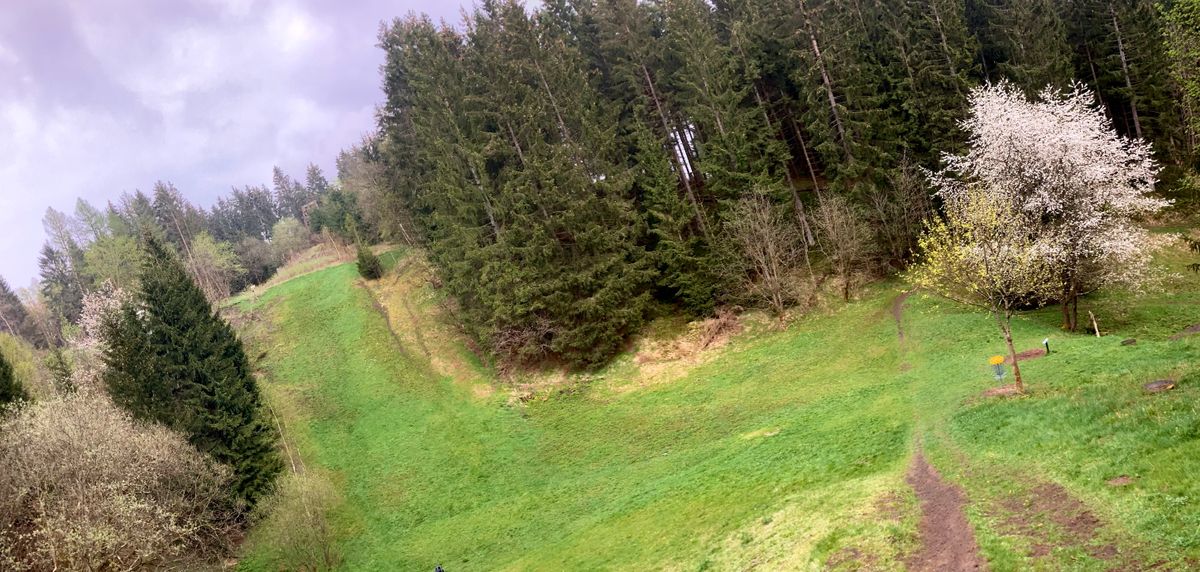 Bahn 1 von unten fotografiert.