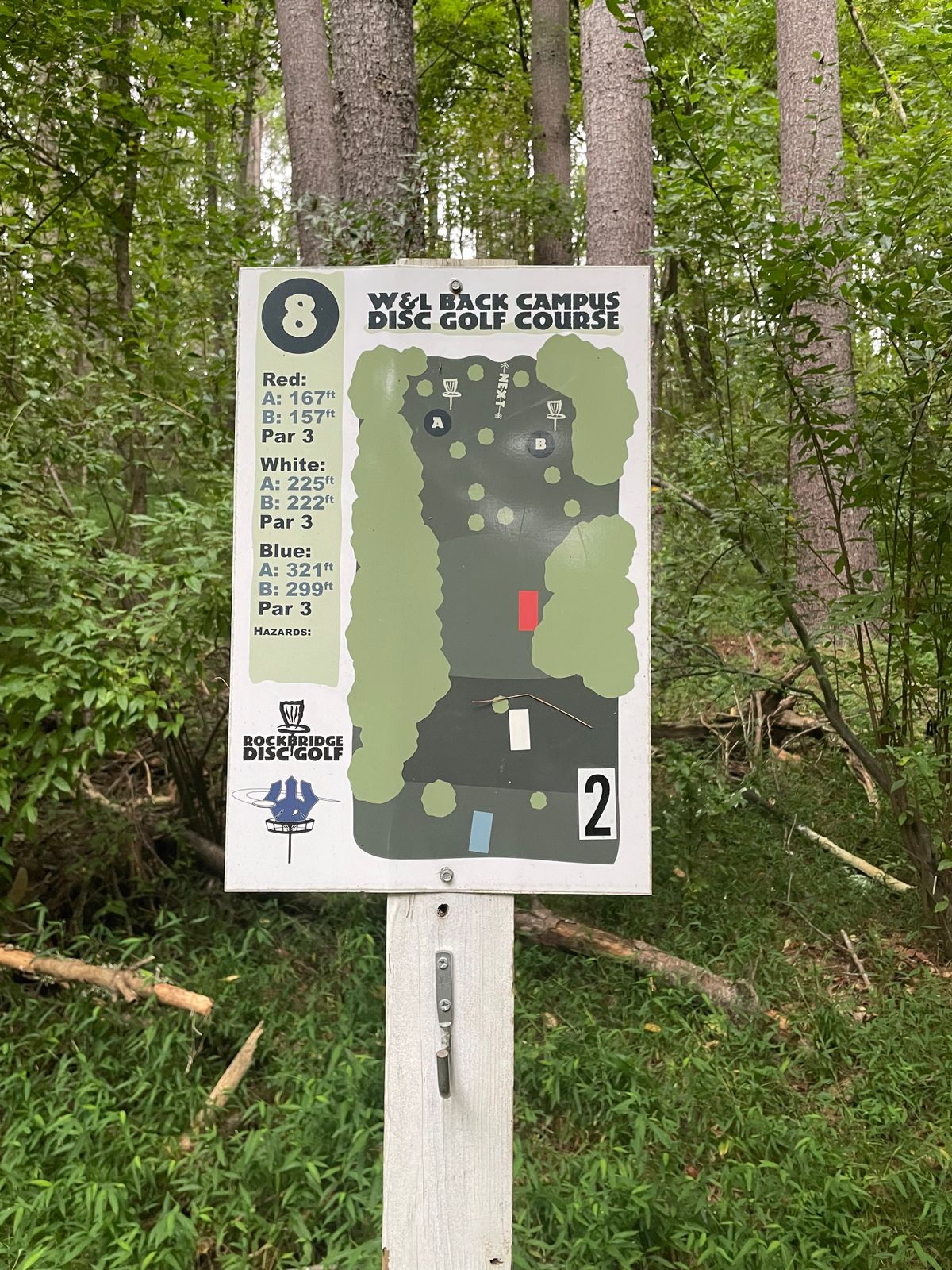 Teepad marker for fairway 8