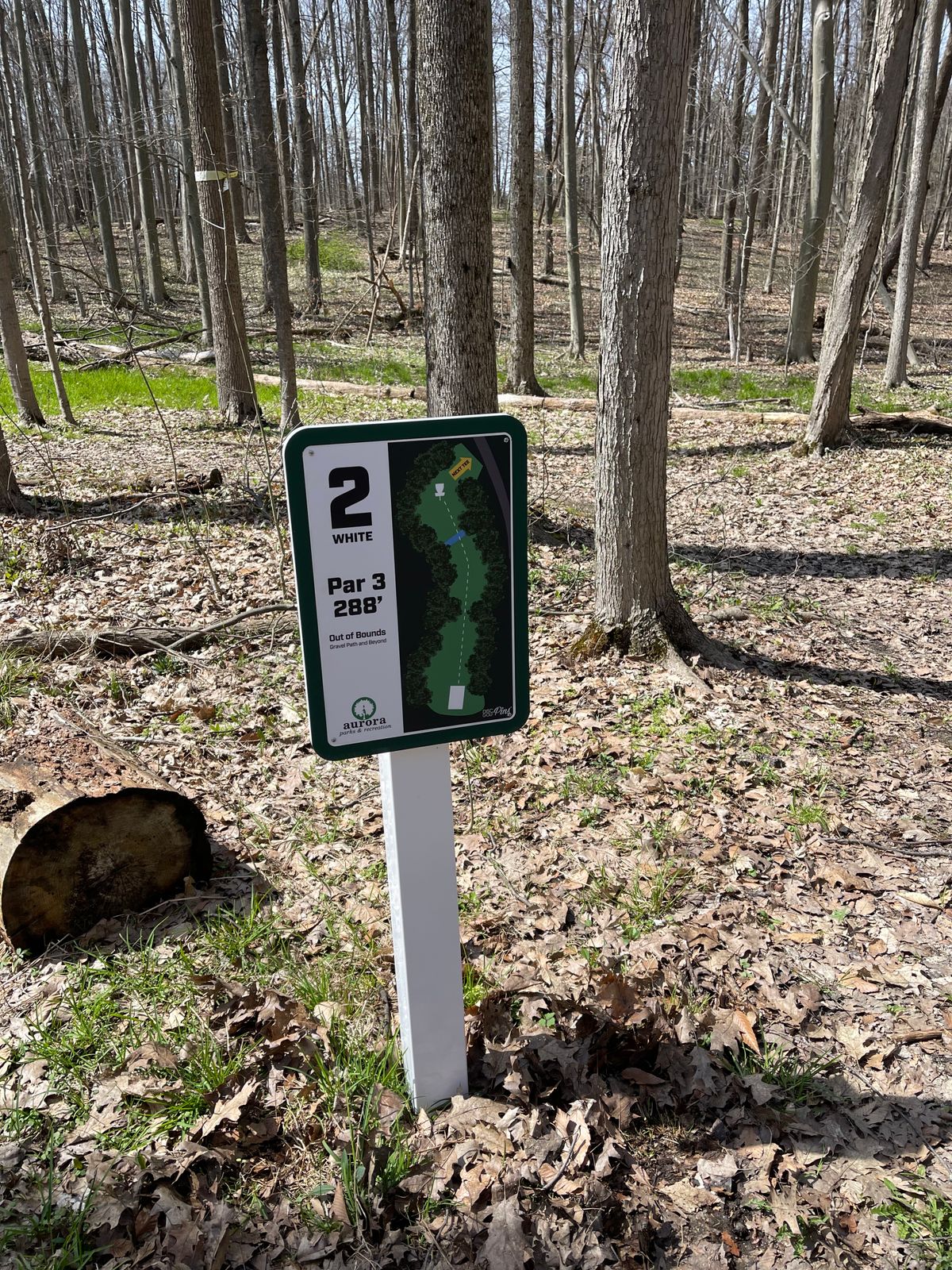 New white 2 tee sign