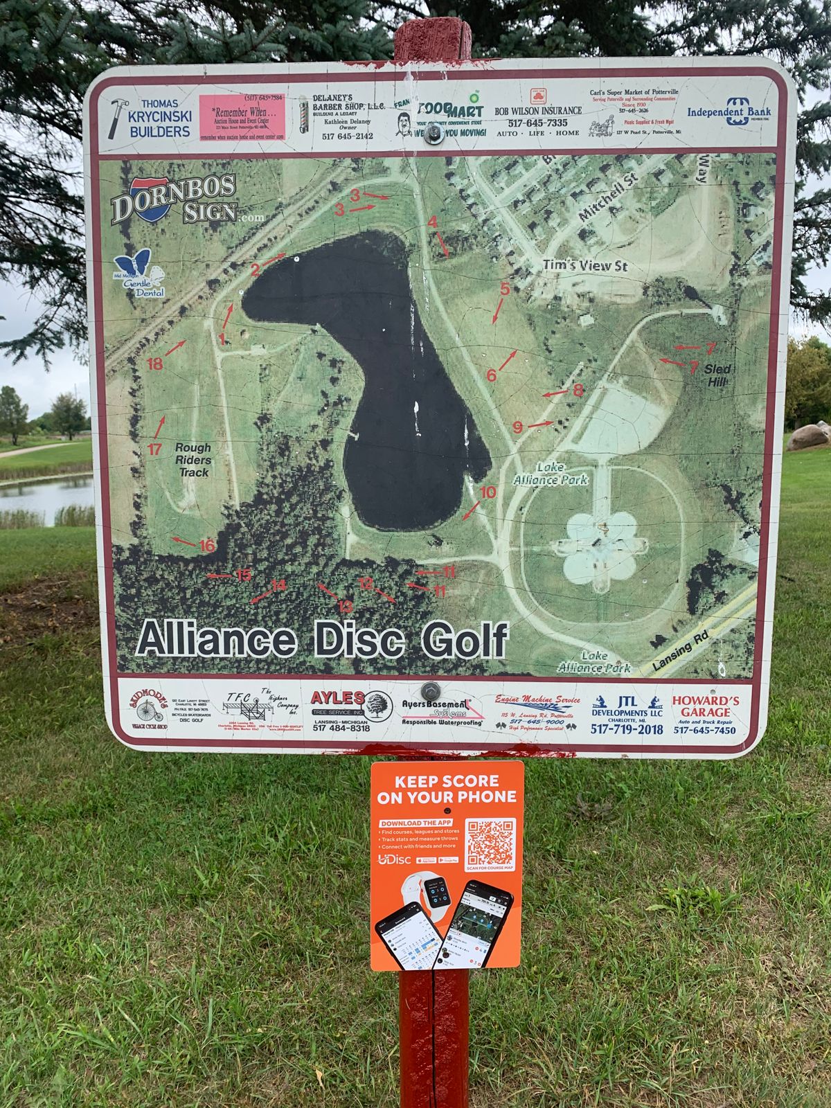 UDisc sign installed