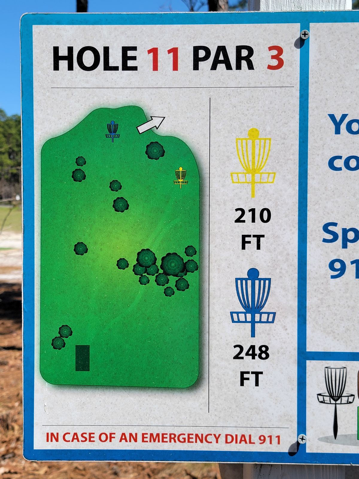 Hole 11 tee sign