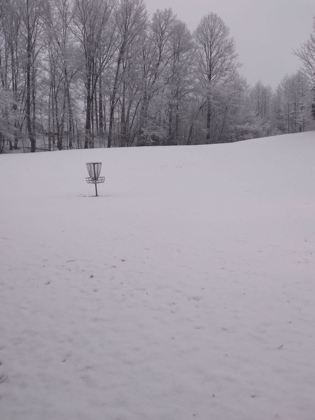 The practice basket the morning of the Ice Bowl '21