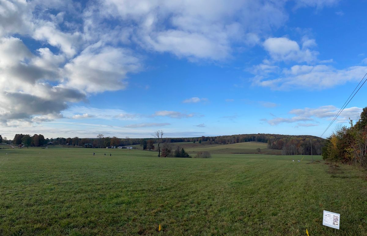 Long tee pad of Hole 3, overlooking the entire property. (Hole 6 in 2024)