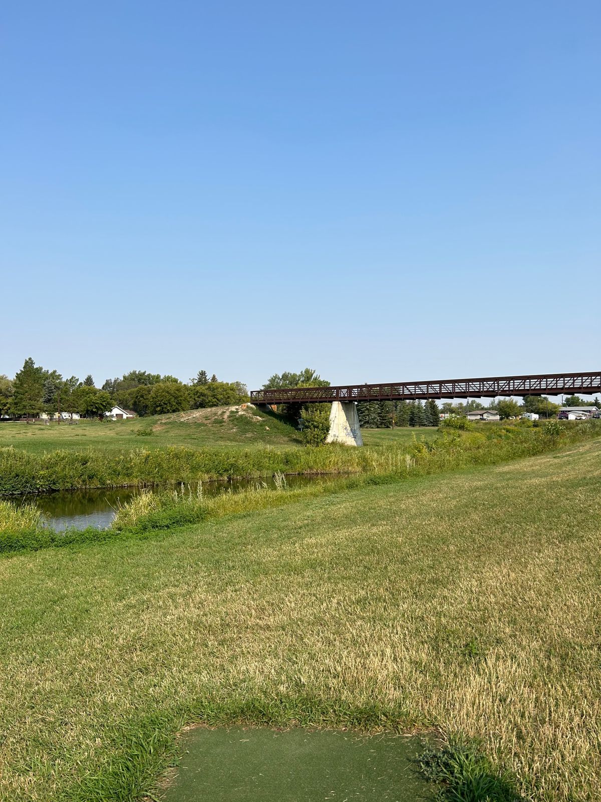 Hole 13 -  (island) OB is anything farther than 33’ from basket