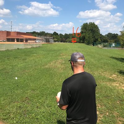 Hole 16: OB ball fence and wall near tennis courts