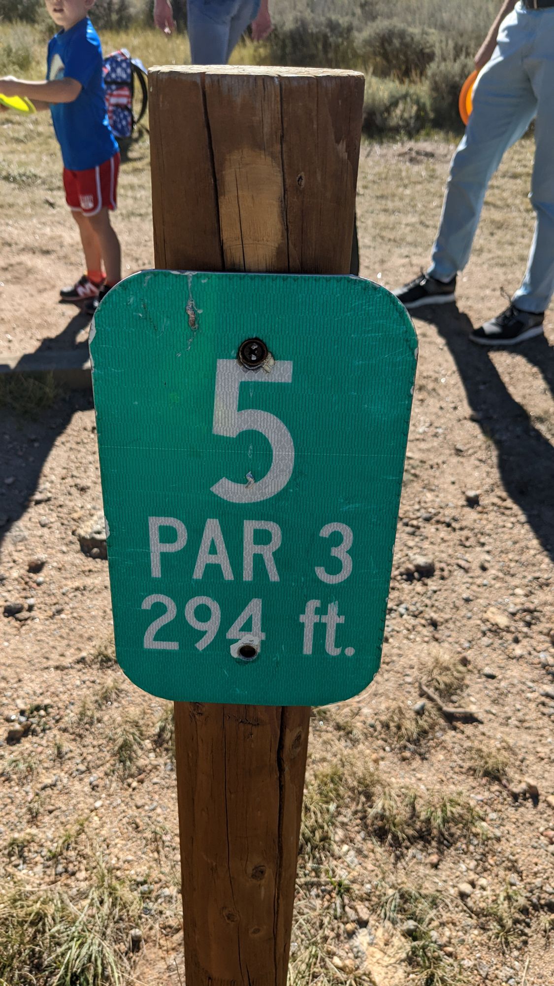 Hole 5 sign