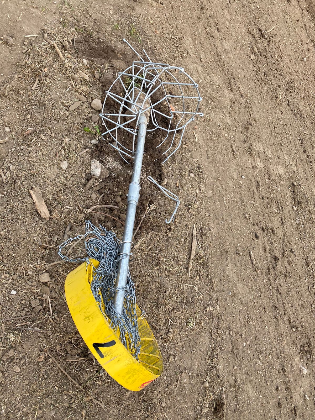 While doing construction along the creek, Basket 7 went down.  It has been repaired since then.