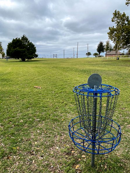 #8 green looking back up to tee
