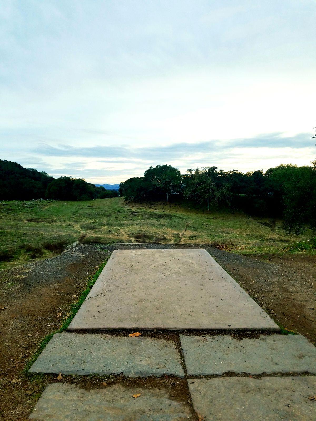 Hole 11: Glide over the valley to reach the basket in the clearing.