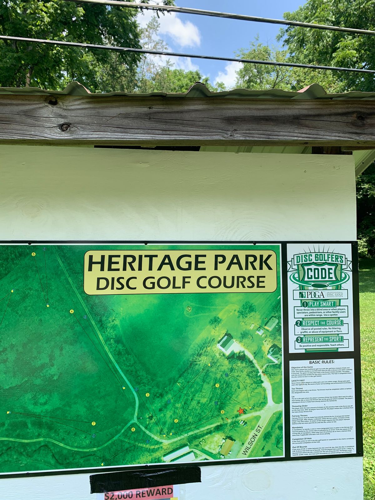 Course map at parkinglot